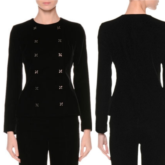 Giorgio Armani ItalyCross-Stitch Velvet Blazer Midnight Blue Release: 2020